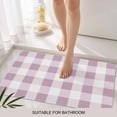 thumbnail image 6 of Pink Plaid Doormat Outdoor Entrance 16"x24", Spring Summer Farmhouse Buffalo Checkered Absorb Moisture Dirt Door Mats, Non-Slip Rubber Backing Floor Mats Indoor, Low-Profile Front Door Rugs, 6 of 9