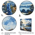 thumbnail image 3 of Designart "Blue Bonnets landscape Pointillism II" Floral Wall Art Living Room, 3 of 5
