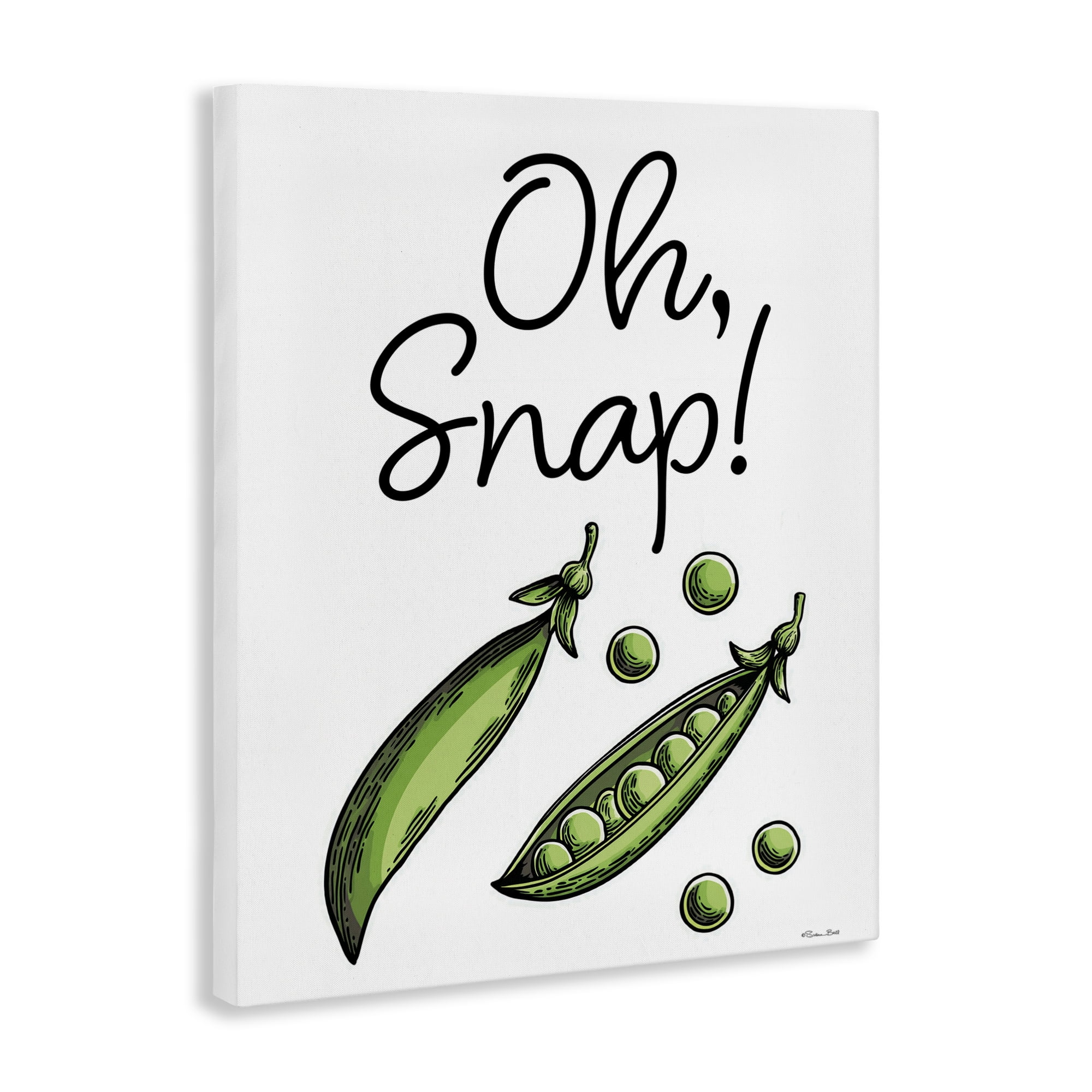 Stupell Industries Oh Snap Peas Canvas Wall Art, design by Susan Ball
