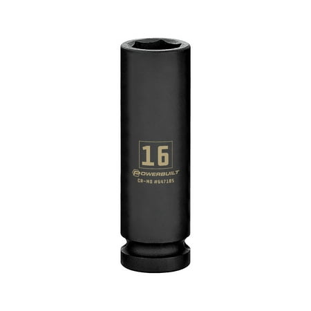 

Powerbuilt 1/2 Drive 6 Pt. Metric Deep Impact Socket 16mm - 647185