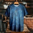 thumbnail image 5 of adaychics Mens Tie Dye T Shirts Vintage Texture Casual Summer Crewneck Short Sleeve T Shirts Trendy Tops for Travel, 5 of 6