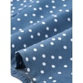 thumbnail image 5 of INSPIRE CHIC Women's Blouse V Neck 3/4 Sleeves Dots Heart Print Button Front Top XS Denim Blue, 5 of 6