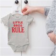 thumbnail image 5 of Little Brothers Rule Cute Younger Bro Bodysuit Jumper Boys Infant Baby Brisco Brands 18M, 5 of 6