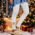 thumbnail image 4 of hotojiny Christmas Leggings for Women Soft Comfy High Waisted Stretchy Workout Yoga Pants Ankle Length Tights for Merry Christmas, 4 of 5