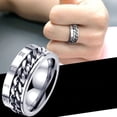 thumbnail image 5 of Anillo de cadena giratoria para hombre, estilo coreano, estilo hip hop, anillo de acero de titanio, anillo de cola única personalizado y moderno para hombre, joyería para estudiantes, 5 of 5