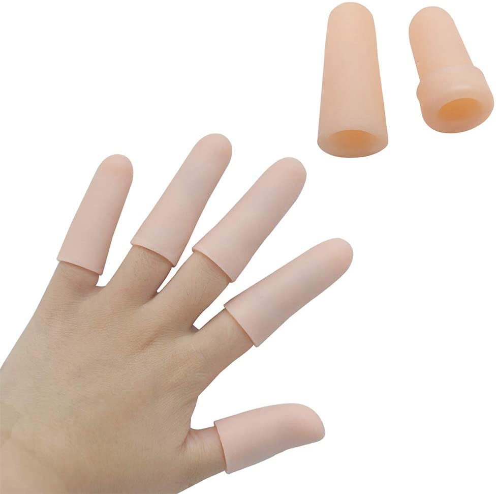20 PCS Gel Finger Sleeves,Finger Support,Silicones Finger Protectors ...