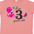 thumbnail image 4 of Inktastic I'm 3 Years Old with Flamingo and Flowers Girls Toddler T-Shirt, 4 of 5