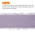 thumbnail image 3 of Unique Bargains Chiffon Ribbon 1.5' x 8 Yard, Handmade Fringe Ribbon, Light Purple/Dark Blue/Blue Silk Ribbon, 3 of 7