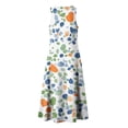 thumbnail image 5 of Stamzod Women's V-Neck Summer Dress Flowy Casual Sleeveless Maxi Sun Dresses Women Beach Vacation Clothes Multicolor G S, 5 of 8