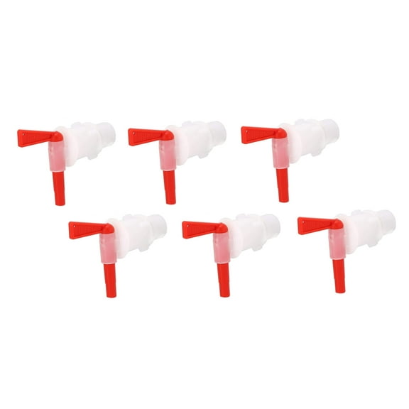 AquaNation BPA Free Food Grade Safe Plastic Bottling Beer Fermentation Bucket Keg Wine Barrel Spigot Spout Tap No Spill Faucet For Homebrew Wine Making Soda Carbonated Drinks Beverage Urn (Pack of 6)