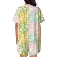 thumbnail image 3 of Lsque Daisies Flowers Women's Short-Sleeved Pajama Set - 2 Piece Soft and Lightweight Sleepwear Set-XX-Large, 3 of 9