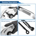 thumbnail image 4 of Palancas de freno y embrague para Yamaha YZF R1 2009-2014, aleación de aluminio, tono plateado con extremo negro, 4 of 6