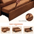 thumbnail image 3 of KYLE & KAY L-Shaped Sectional Sofa Bed, Reversible Couch with Pull-Out & Storage, Chenille Sofa Suitable for Living Rooms, Kids, Adults, Brown, 3 of 5
