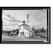Historic Framed Print, Wellhouse, First Avenue, Eagle, Southeast Fairbanks Census Area, AK - 2, 17-7/8" x 21-7/8"
