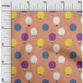 thumbnail image 2 of oneOone Velvet Orange Fabric Hot Air Balloon,Clouds & Rocket Transport Craft Projects Decor Fabric Printed By The Yard 58 Inch Wide, 2 of 7