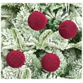 thumbnail image 3 of Fwttom Flocked Christmas Ball Ornaments for Xmas Tree, 20 Pcs Faux Fur Christmas Balls Deluxe Holiday Hanging Decor, Home Party Wall Decorations Indoor, 2", 3 of 9