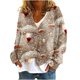 thumbnail image 2 of Puntoco Chaqueta Informal Con Botones Y Estampado Navideño Para Mujer, 2 of 5