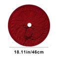 thumbnail image 3 of EWASWON Christmas Red Cable Knit Christmas Tree Skirt - 18 Inch, for Small/Pencil Trees, with Ties, Soft Reusable Holiday Decor, 3 of 6
