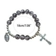 thumbnail image 3 of Elegant Glass Crystal Cross Bracelets Handmade Crystal Prayer Beaded Bracelets for Fashionable Woman Faith Present, 3 of 7