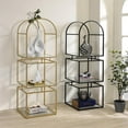 thumbnail image 2 of Furniture of America Finni Modern Metal 3-Tier Bookcase in Matte Black Coating, 2 of 6