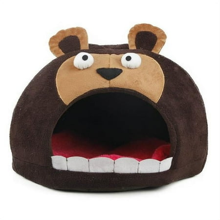 UPC: 0858342600316 | Pet Life ® Roar Bear Snuggle Plush Polar Fleece Fashion Designer Pet Dog Bed House Lounge
