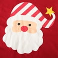 thumbnail image 4 of Conjuntos de ropa de manga larga con camiseta de Papá Noel y pantalones a rayas para bebés y niñas de Navidad, 4 of 5