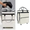 thumbnail image 4 of Sac d'Épicerie Réutilisable sur Roues, Sac Fourre-Tout Roulant Pliable Imperméable, Chariot de Magasinage Portable Grande Capacité avec Poignée Incassable pour Déménagement, Voyage, Camping, 4 of 7