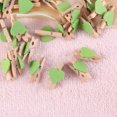 thumbnail image 3 of 50pcs Love Wood Clips Beautiful Small Fixation Clips for Photo Painting (Green), 3 of 6