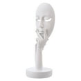thumbnail image 2 of CreativeArrowy Human Face Statue Home Accessories Cabinet Crafts Unique Durable Nordic Abstract Thinker Thinking Lady Mask Figurine, 2 of 19