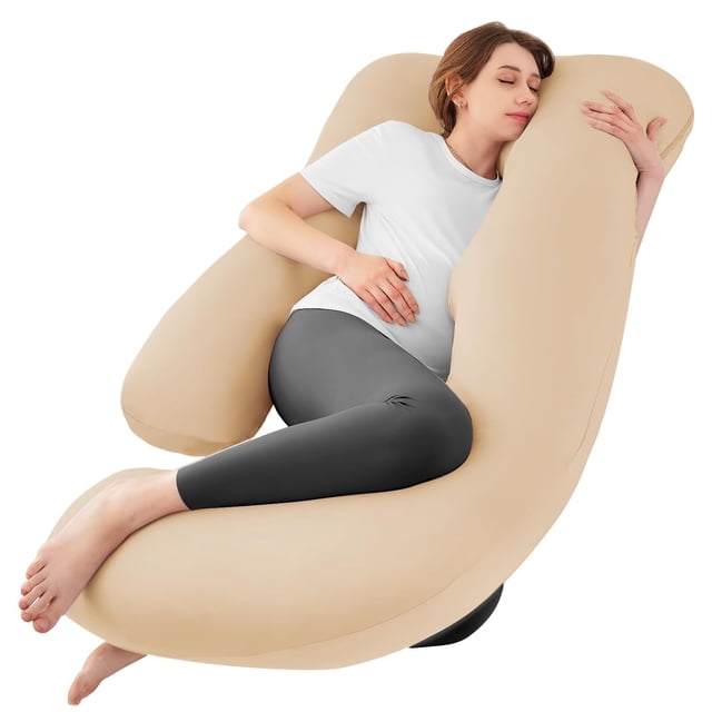 Almohada de Posicionamiento Corporal Sasttie en Forma de U para Enfriamiento, Almohada de Cuerpo Completo 145x70 cm