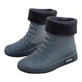 thumbnail image 1 of Botas Lluvia Mujer Hombre Media Pierna Forro Piel Moda ( 39) Gris, 1 of 6
