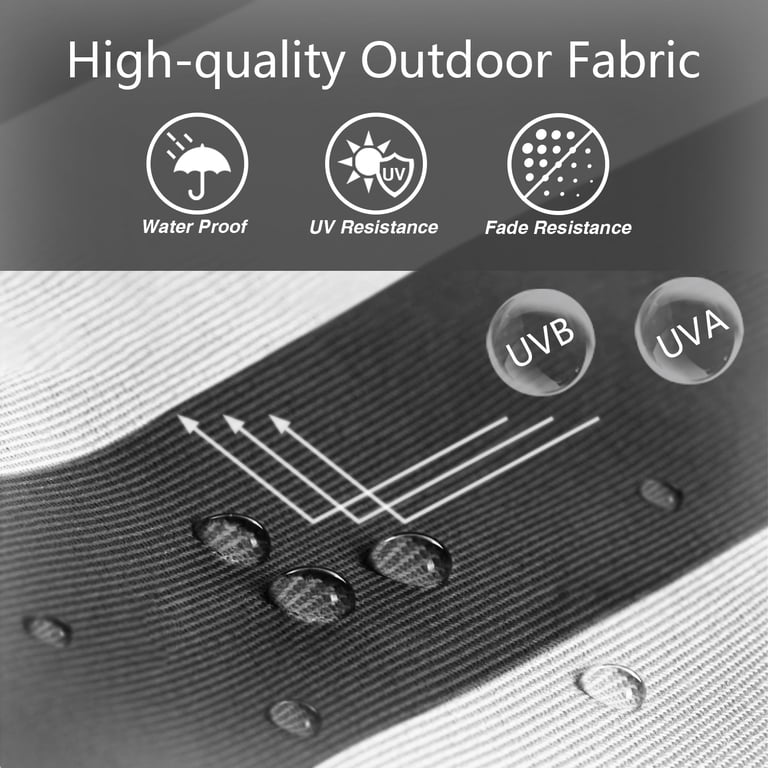 Abble 9 Ft Market Umbrella, Black White Stripe photo 8