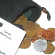 Sheridans Lincoln Wheat Cent Coin Grab Bag - 55 Wheat Cents with Five 1943 Steel Cents