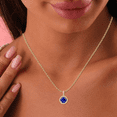 thumbnail image 4 of Solitaire Gold Plated Round Blue Sapphire Dangle Pendant Engagement Gift For Sister || Ali Baba Jewellery, 4 of 4