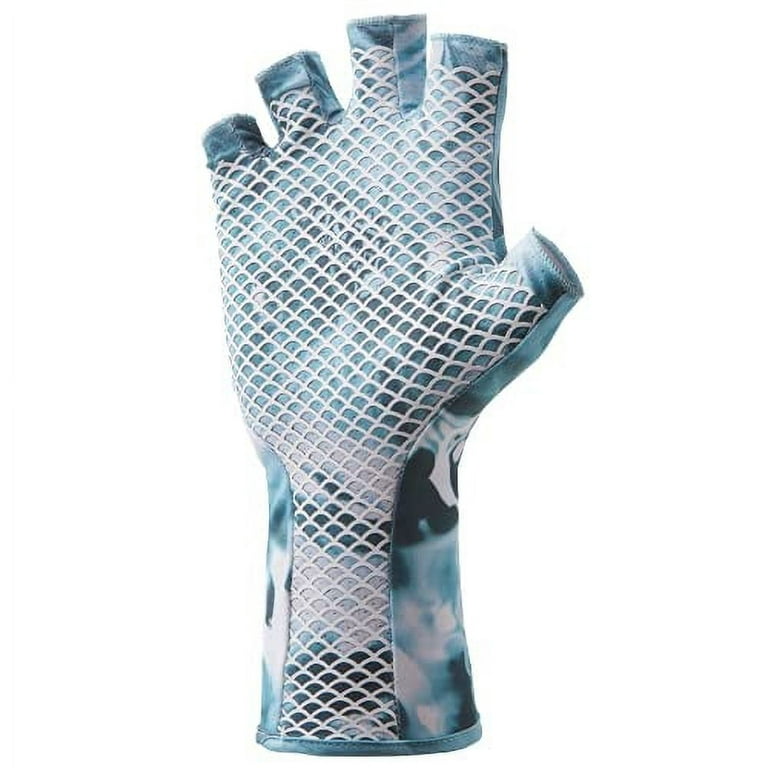 HUK Men's Sun Quick-Drying Fingerless Fishing Gloves, Mossy Oak