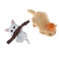 thumbnail image 3 of 1:12 Dollhouse Miniatura Animal Mascota Gato Estatuilla Decoración Para Adornos De Resina, Naranja Y De Gato Realistas Salvador Figuras de animales de la casa de muñecas, 3 of 8