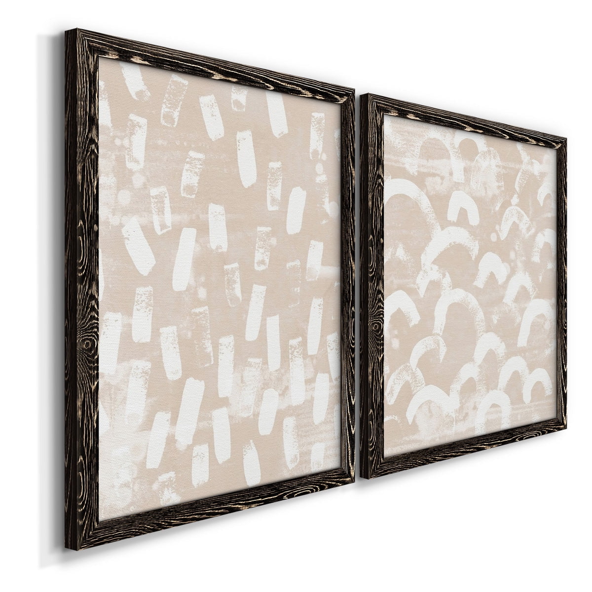 Earth Etching I - Premium Framed Canvas 2 Piece Set - Ready to Hang