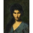 thumbnail image 3 of Jean-Jacques Henner 15x18 Black Modern Framed Museum Art Print Titled - Portrait of a Young Woman, 3 of 5