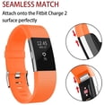 thumbnail image 2 of Replacement Bands Compatible for Fitbit Charge 2, Classic & Special Edition Adjustable Sport Wristbands(Orange,L), 2 of 7