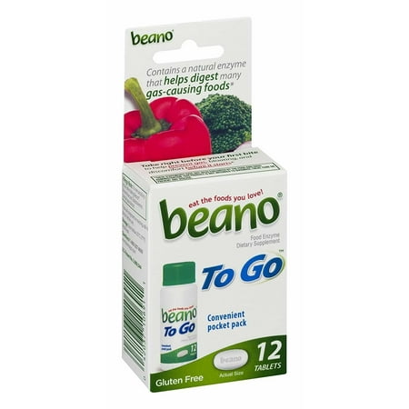 beano To Go Gas Prevention | Bloating Relief | 12 Tablets