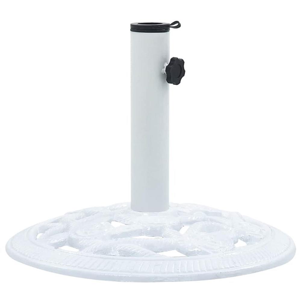Pemberly Row 15.7" Diameter Cast Iron Umbrella Base in White