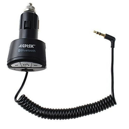 bluetooth adapter aux charger agptek 5mm a2dp handsfree receiver stereo usb audio walmart