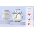 thumbnail image 3 of (with Safety Lock) Clear Case Compatible with Airpods 4 Cases 2024 Women, Cute Soft TPU Transparent AirPods 4th Generation Case iPods 4 Earbuds Case Girl Strawberries Keychain for Airpod iPod 4th Gen, 3 of 11