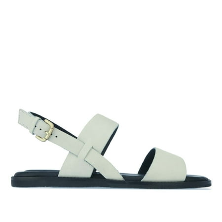 

Women s Clarks Karsea Strap Leather Sandals in White