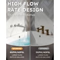 thumbnail image 6 of Wowow Wall Mount Tub Filler: Brushed Nickel Tub Faucet High Flow Two Handles Solid Brass, Long Spout Reach,Tub Faucet Bathroom Bathtub Faucets with 2 Handles with Brass Rough in Valve Included, 6 of 8