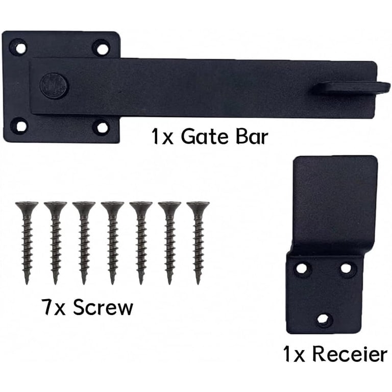 Heavy Duty Farm Flip Fence Gate Latch With Screwdriver - Slide Bolt Latch For Outdoor Use