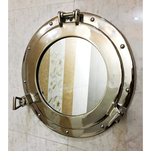 Mirror Porthole Window Aluminium Porthole 15" Wall Hanging Nautical Home Decor