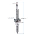 thumbnail image 2 of Uxcell BallScrew SFU1605 (Dia 16mm, 5mm, Length 280mm) with Ball Screw Nut Standard End Machining for BK/BF12 CNC Machine Parts, 2 of 6