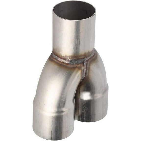 Universal Stainless Exhaust Y Pipe Adapter 2.5" ID Inlet Single 2.5" OD Outlet