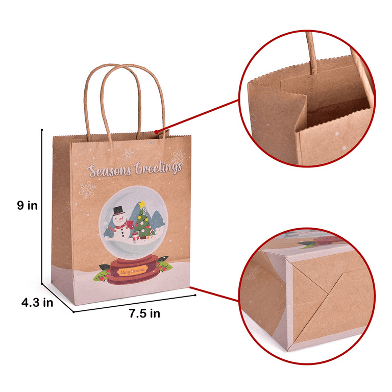 Fun Express Holiday Treat Bag Assortment - Bulk set of 144 Favor Bags -  Christmas and Winter Party Supplies